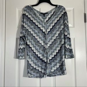 White House Black Market Chevron Sweater Medium